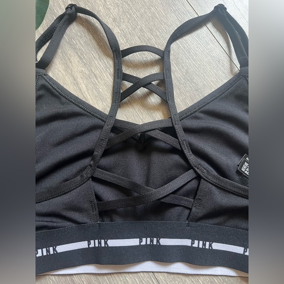 PINK Active Ultimate Lightly Lined Ladder Lace Up Detail Sports Bra. Size S - Picture 9 of 12